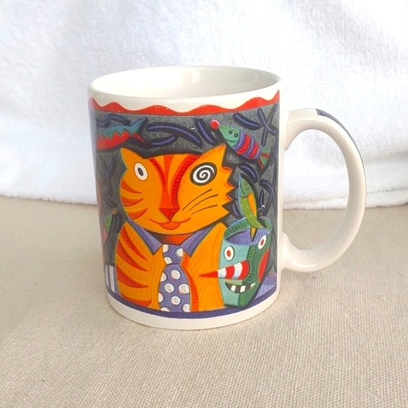 Renee Flower Cat Mug - Picture 1 of 7